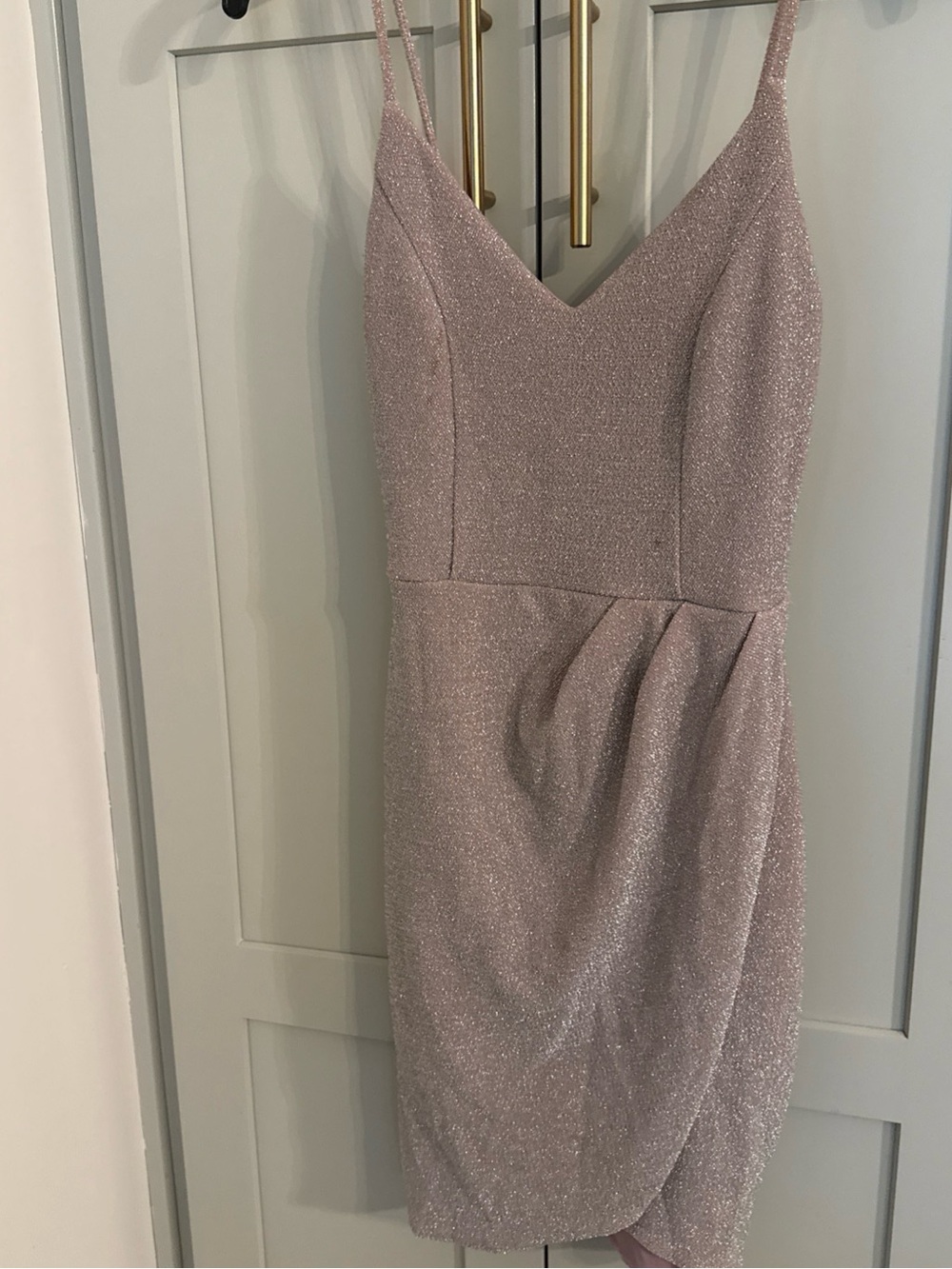 Lulus Sparkly Mini Dress Pink Mauve XS Party Cocktail